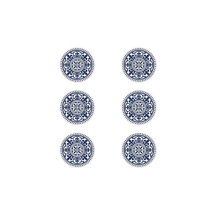 Patios Plato Llano Azul 20 Cm (6 Unidades) 2 Patios Plato Llano Azul 20 Cm (6 Unidades) 2