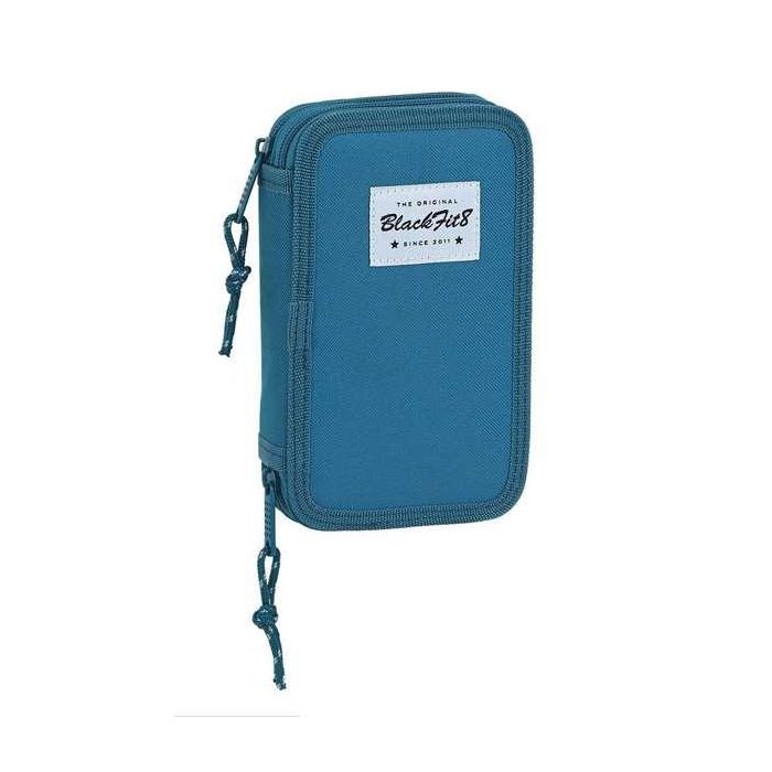 Plumier Escolar Safta Blackfit8 -'Egeo-' Doble Cremallera 28 Piezas 125x40x195 mm