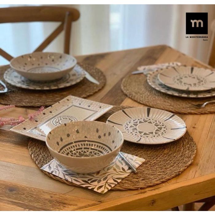 La Mediterranea Plato Llano 26 cm Colección Barroc Monaco Brillo (6 Unidades) 4