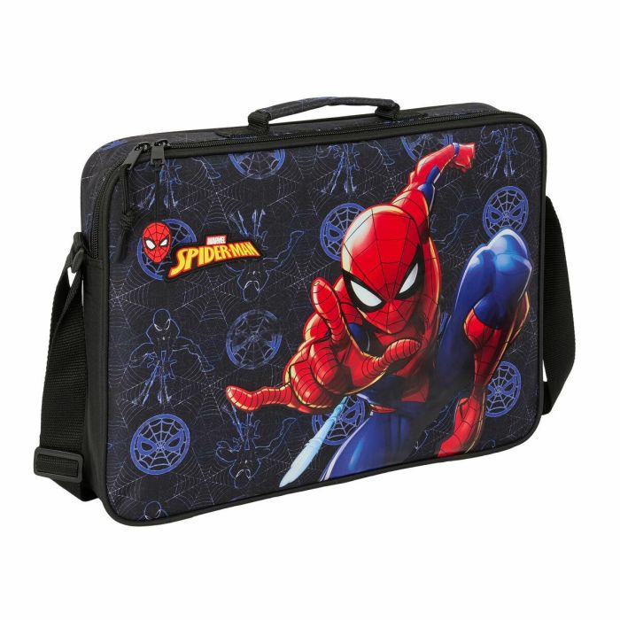 Cartera Escolar Spider-Man Attack Negro 38 x 28 x 6 cm