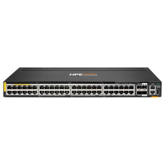 HPE Aruba Networking CX 6300M Switch 48SR5 CL8, 48 Puertos 5G Smart Rate PoE+ 90W, 8 SFP, 2x50G 2x25G, Gestionado, 2880W PoE Budget, Referencia 48SR5 0 HPE Aruba Networking CX 6300M Switch 48SR5 CL8, 48 Puertos 5G Smart Rate PoE+ 90W, 8 SFP, 2x50G 2x25G, Gestionado, 2880W PoE Budget, Referencia 48SR5 0