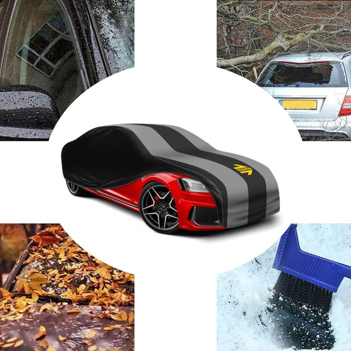 Momo Funda Cubre Coche Talla L 3 Capas MOMLCC3LL para Exterior Impermeable Resistente UV 5