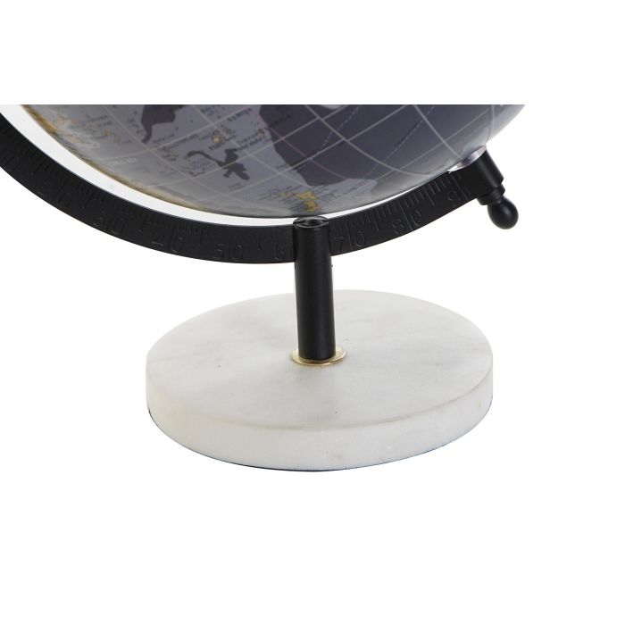 DKD Home Decor Globo Terraqueo Colonial de Mármol, PVC y Metal - Azul Marino y Negro - Medidas 20x22x30cm - Pack 2 Unidades 2 DKD Home Decor Globo Terraqueo Colonial de Mármol, PVC y Metal - Azul Marino y Negro - Medidas 20x22x30cm - Pack 2 Unidades 2