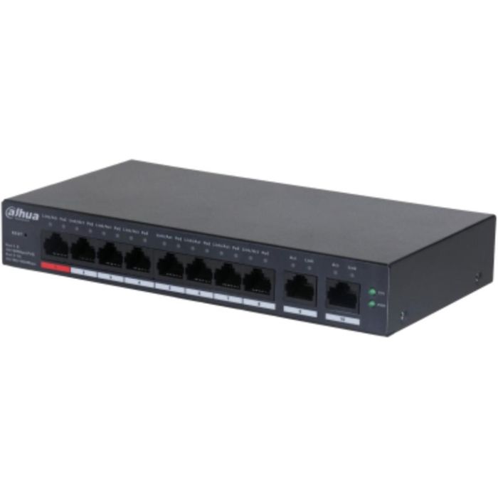 Dahua Technology DH-CS4010-8ET-110 Switch Gestionado L2, 8 Puertos Fast Ethernet PoE (10/100) y 2 Gigabit, Negro, 5.6 Gbps 2