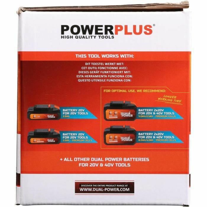 Dual Power POWDP35100 Grinder de esquina inalámbrica 20V Ø115 mm con arranque progresivo, herramienta sin batería ni cargador 1
