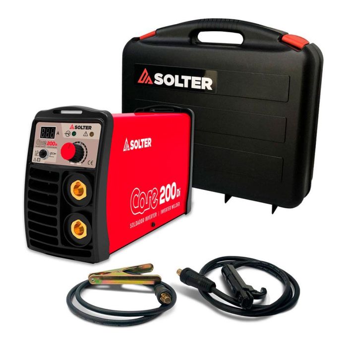 Solter Core 200di Soldador Inverter 200A con Accesorios, Tecnología Nanocrystalline, Arc-Force y Hot-Start 1 Solter Core 200di Soldador Inverter 200A con Accesorios, Tecnología Nanocrystalline, Arc-Force y Hot-Start 1