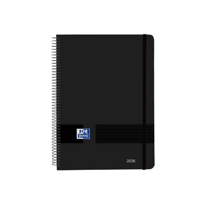 Oxford Agenda Anual Live&Go Espiral A5 128H Sv Negro 2026