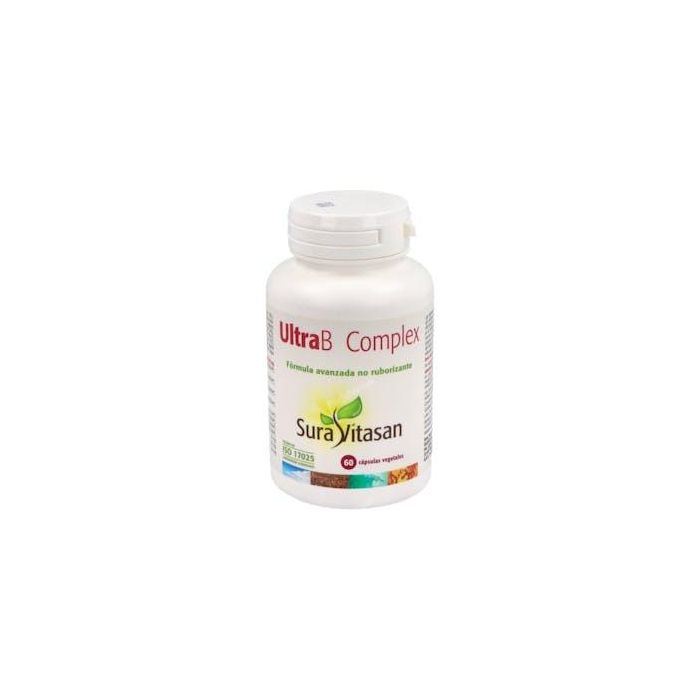 SURA VITASAN Ultra B Complex Coenzimado Niacina Sin Ruborizante para Energía y Sistema Nervioso 60 Cápsulas