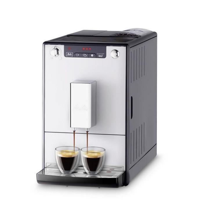 Melitta E950-103 Caffeo Solo Máquina de espresso automática, molinillo integrado, 15 bar, depósito 1.2L agua y 120g granos, Plata 2