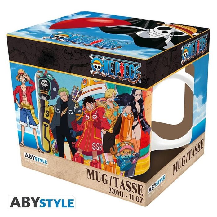 Abystyle One Piece - Taza de cerámica Luffy Egghead 320 ml con caja, apta microondas y lavavajillas