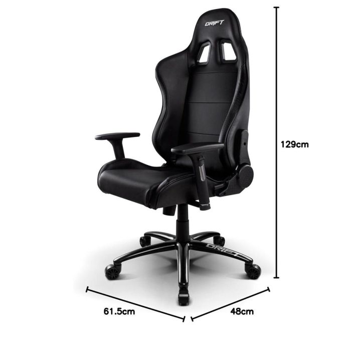 DRIFT DR200 Silla Gaming Profesional, Asiento Acolchado, Reposabrazos Ajustable 3D, Respaldo Reclinable hasta 135 Grados, Negro 8