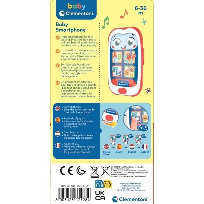 Teléfono inteligente para bebés parlantes CLEMENTONI 3 Teléfono inteligente para bebés parlantes CLEMENTONI 3