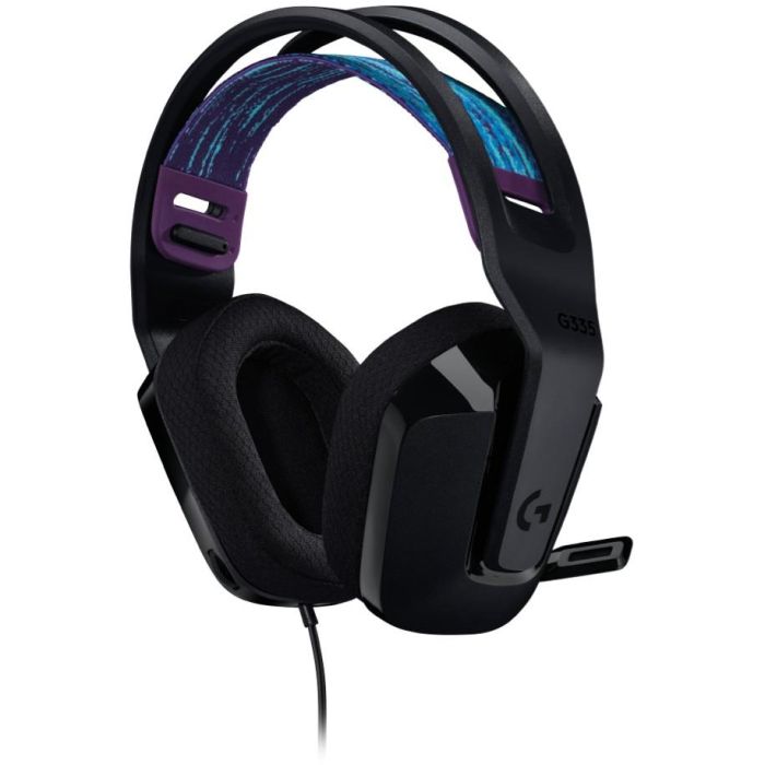 Logitech G335 Auriculares Gaming con Micrófono, Diadema Ajustable, Plug and Play, Compatible con PC, Consolas y Móviles, 240g, Negro - 981-000978