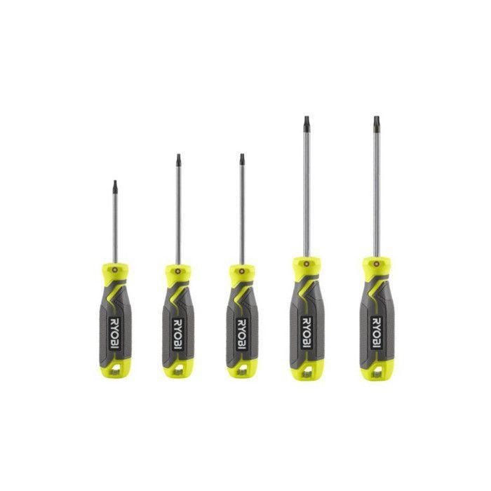 Ryobi RHSDST5 Juego de 5 destornilladores magnéticos Torx Ryobi RHSDST5 Juego de 5 destornilladores magnéticos Torx