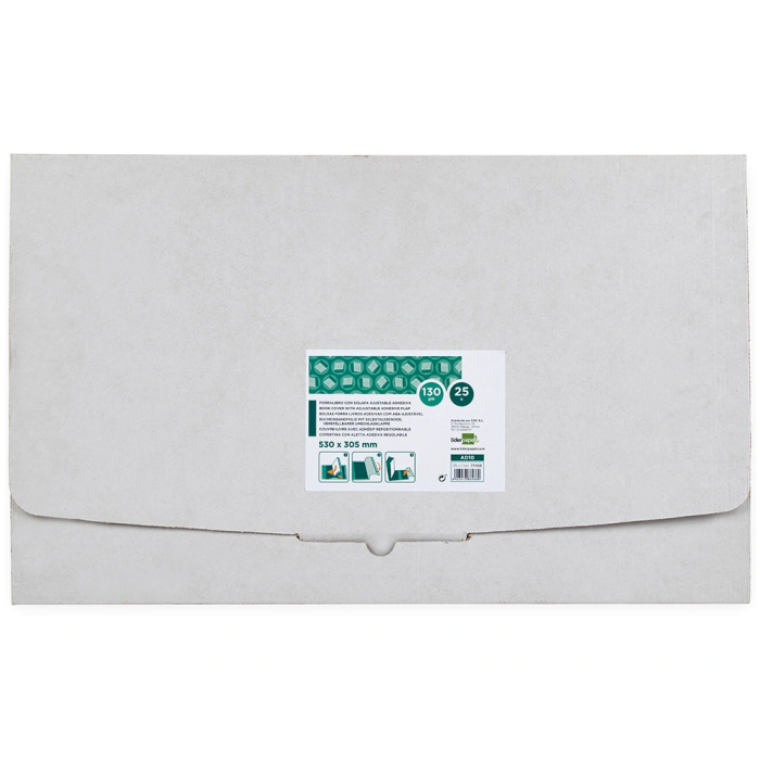Liderpapel Forralibro nº31 con Solapa Ajustable Adhesivo PVC Transparente 312 x 530 mm 1