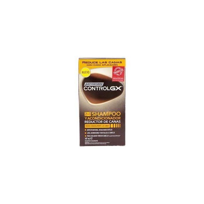 JUST FOR MEN Control GX Reductor de Canas Champú Acondicionador 118 ml