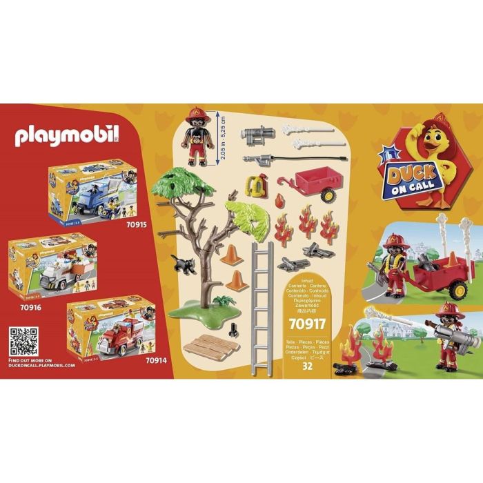 Playmobil Duck On Call Acción Rescate de Bomberos - Set de 32 Piezas con Árbol, Carro de Mano y Accesorios 2 Playmobil Duck On Call Acción Rescate de Bomberos - Set de 32 Piezas con Árbol, Carro de Mano y Accesorios 2