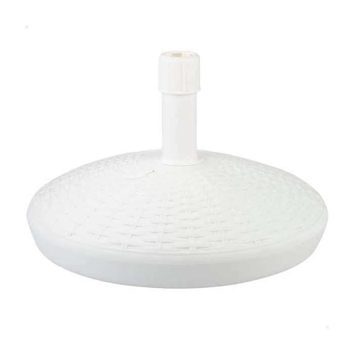 Soporte parasol poliresina blanca 30 kgs tubo 4,8 cm d58x35 cm Soporte parasol poliresina blanca 30 kgs tubo 4,8 cm d58x35 cm
