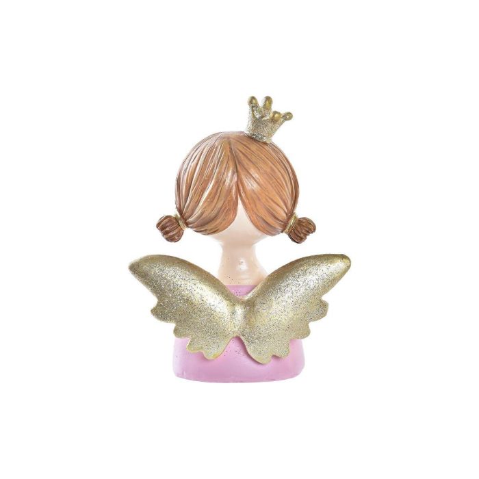 Figura Navidad Fantasia DKD Home Decor Rosa Blanco 5 x 12 x 9 cm (2 Unidades) 2 Figura Navidad Fantasia DKD Home Decor Rosa Blanco 5 x 12 x 9 cm (2 Unidades) 2