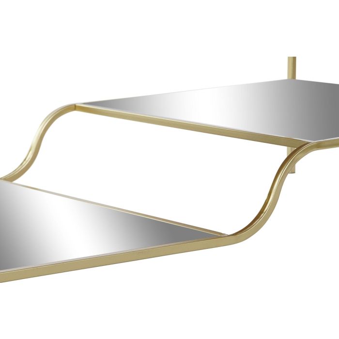 DKD Home Decor Mesa Centro Dorado Metal Espejo 120 x 60 x 45 cm 4
