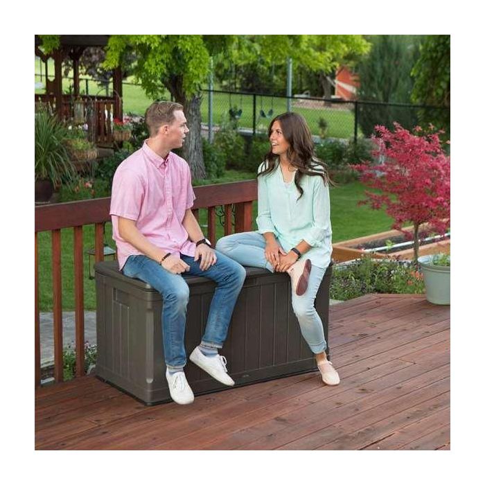 Lifetime Arcón Almacenaje Exterior Marrón 440 Litros 127x64x67 cm 6