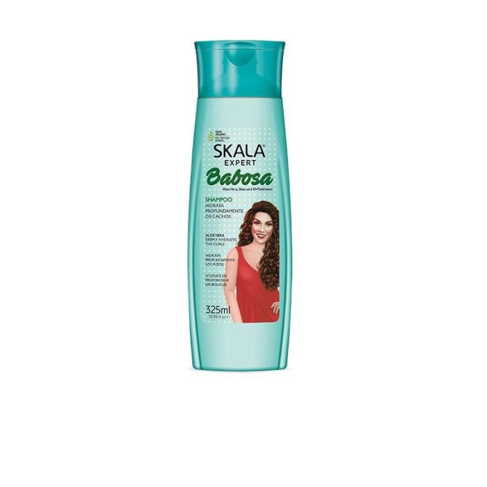 Skala Champú Babosa Hidronutritivo para Cabello Rizado, Afro, Ondulado, Transición con Aloe Vera y Manteca de Karité 325ml