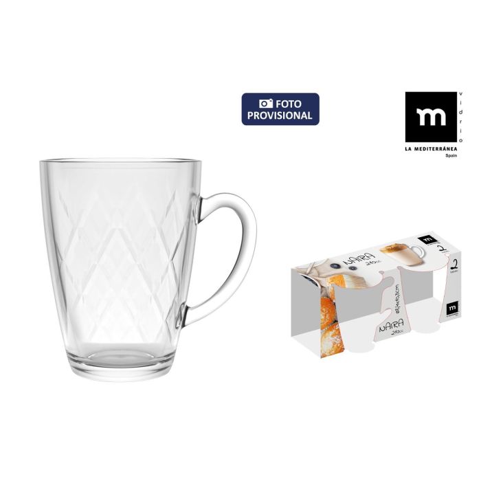 Set 2 Tazas Café con Leche 21 Cl Diamond Naira - La Mediterranea (36 Cajas) Set 2 Tazas Café con Leche 21 Cl Diamond Naira - La Mediterranea (36 Cajas)