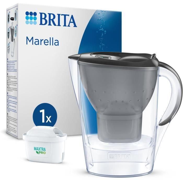 Brita BRI4006387124137 Jarra Filtradora Marella Grafito 2.4L + 1 Cartucho Maxtra Pro All-1 Brita BRI4006387124137 Jarra Filtradora Marella Grafito 2.4L + 1 Cartucho Maxtra Pro All-1