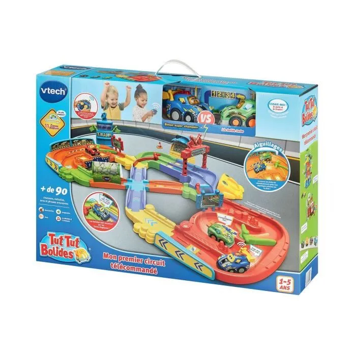 Vtech Mi Primer Circuito Controlado A Distancia VTE3417765700057 con Simon Super Champion y Leo Bolide Turbo - Idioma Francés