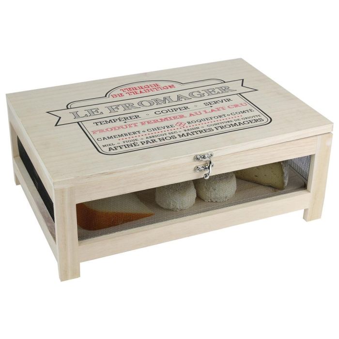 Totally Addict Bistrot Caja Queso Con Bandeja Portátil Madera 39x27x15 cm