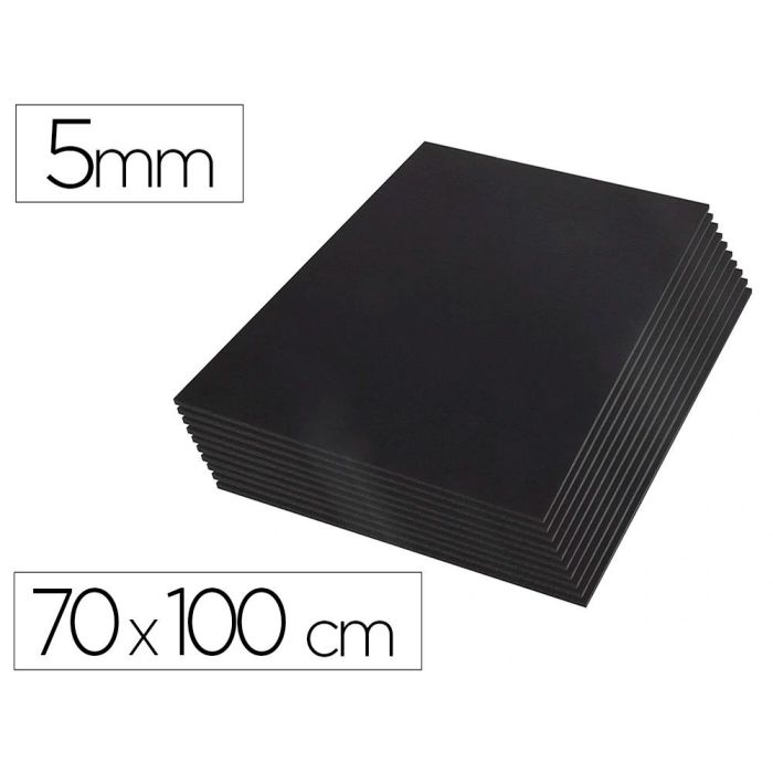 Carton Pluma Liderpapel Negro Doble Cara 70x100 cm Espesor 5 mm 10 unidades