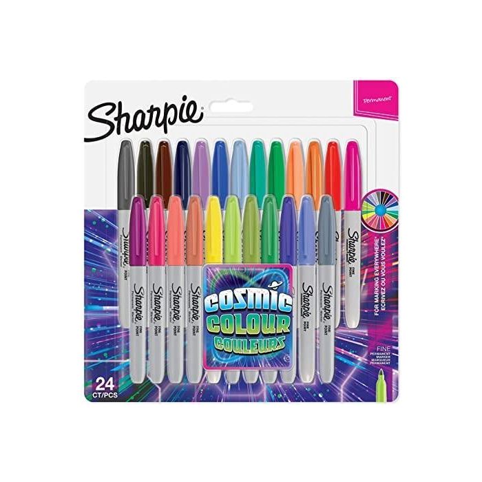 Sharpie Marcador Permanente Cosmic Fine Punta Redonda 0.9 mm C-Surtidos Blíster 24 Ud