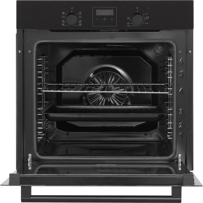 EDISON CONTINENTAL - F80CBP - Catálisis de horno multifunción 80L - calor forzado - Clase A - programador digital - VIDRIO NEGRO 4