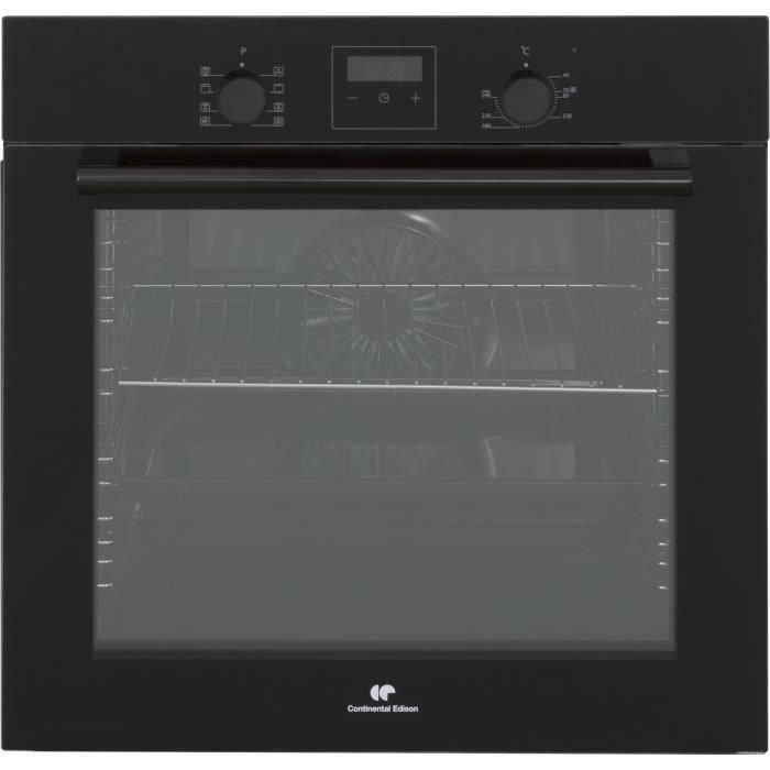 EDISON CONTINENTAL - F80CBP - Catálisis de horno multifunción 80L - calor forzado - Clase A - programador digital - VIDRIO NEGRO