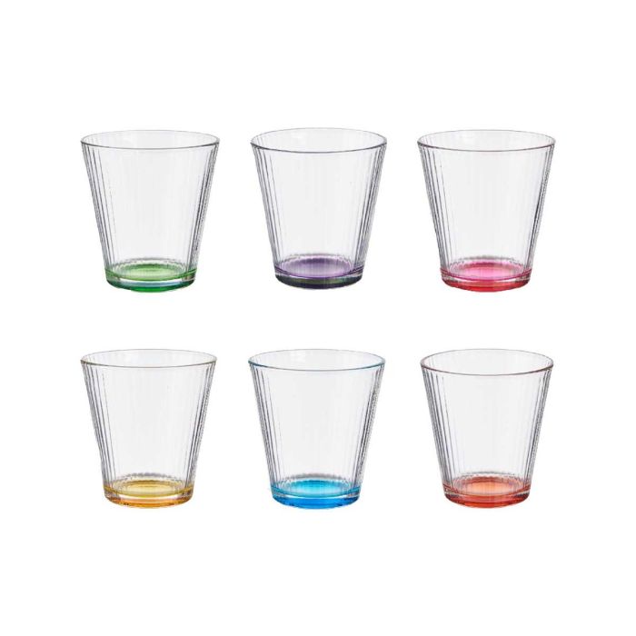Vaso Vidrio Rayas Transp Color 310 Ml Vivalto 9CM (36 Unidades) 1 Vaso Vidrio Rayas Transp Color 310 Ml Vivalto 9CM (36 Unidades) 1