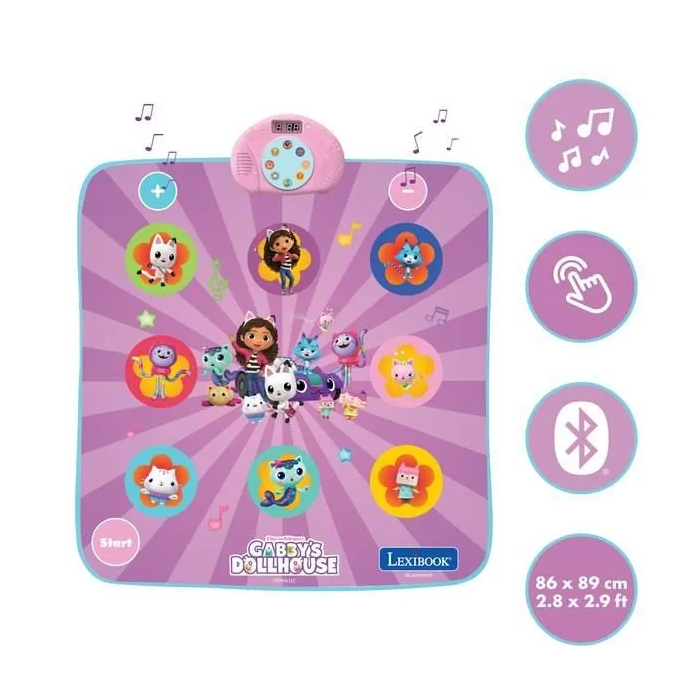 Lexibook Alfombra de Baile Electrónica LEX3380743105536, Bluetooth y Luminosa, Gabby y la Casa Mágica con 6 Modos de Juego 1 Lexibook Alfombra de Baile Electrónica LEX3380743105536, Bluetooth y Luminosa, Gabby y la Casa Mágica con 6 Modos de Juego 1