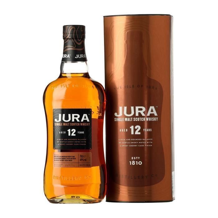 Whisky Escocia Jura 12 Años Single Malt Scotch - 40° 70cl