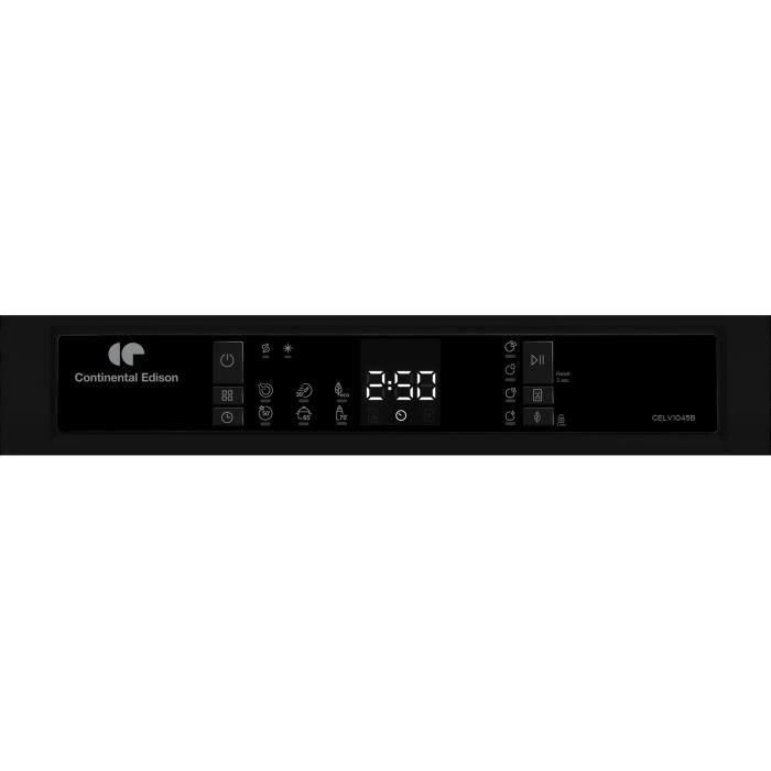 Lavavajillas de libre instalación CONTINENTAL EDISON - 10 cubiertos - Ancho 44,8 cm - Clase D - 45 dB - Negro 2