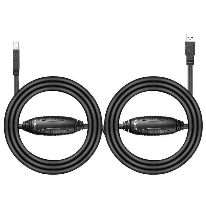 Cable USB A a USB B LINDY 43098 10 m Negro 1 Cable USB A a USB B LINDY 43098 10 m Negro 1