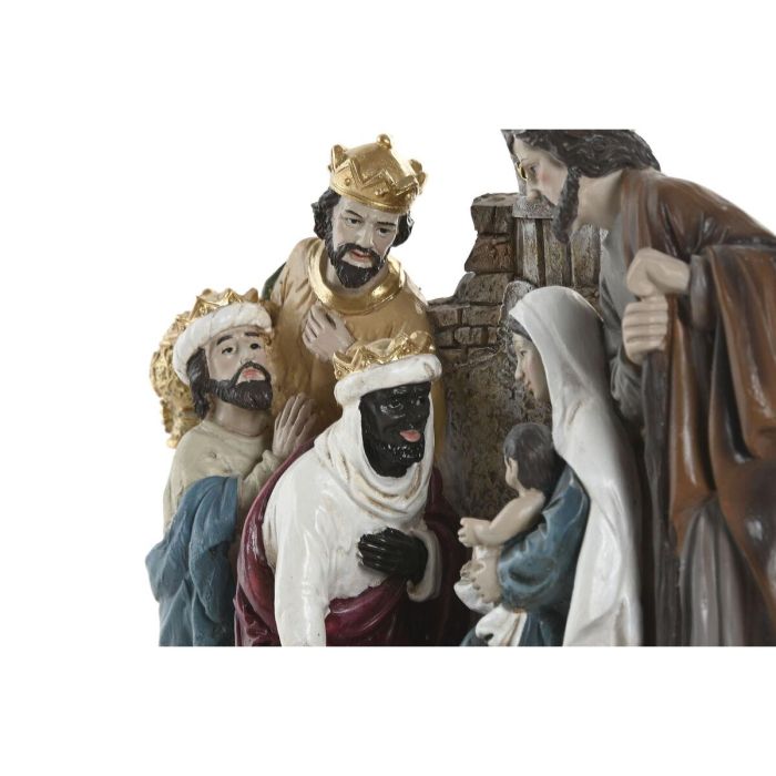 DKD Home Decor Nacimiento de Navidad Tradicional en Resina Multicolor | 8.5 cm Largo x 20.5 cm Ancho x 20.5 cm Alto 2