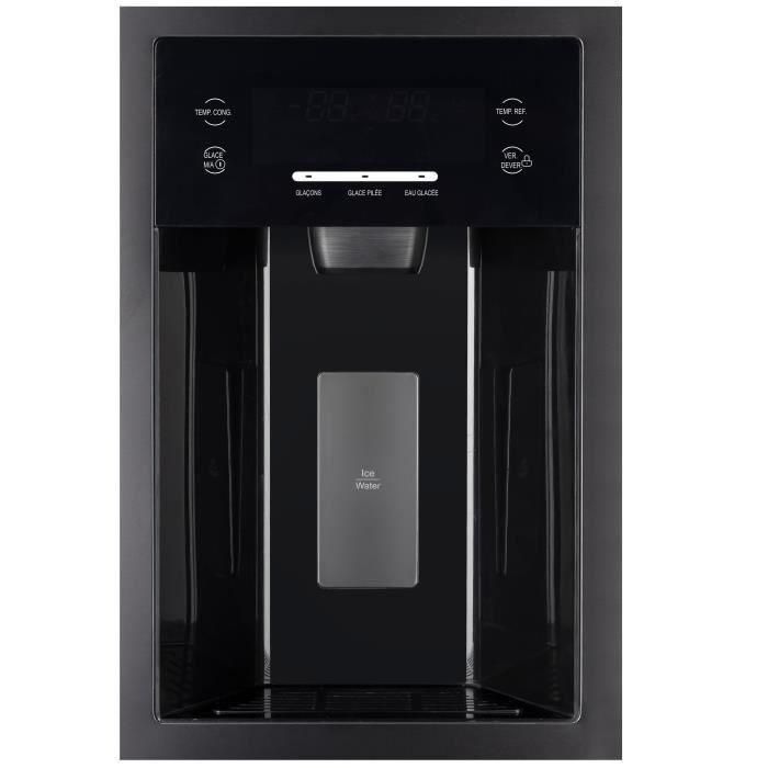 Frigorífico americano 556L - Total No Frost - dispensador de agua y hielo - Clase E - motor inversor - negro 2 Frigorífico americano 556L - Total No Frost - dispensador de agua y hielo - Clase E - motor inversor - negro 2