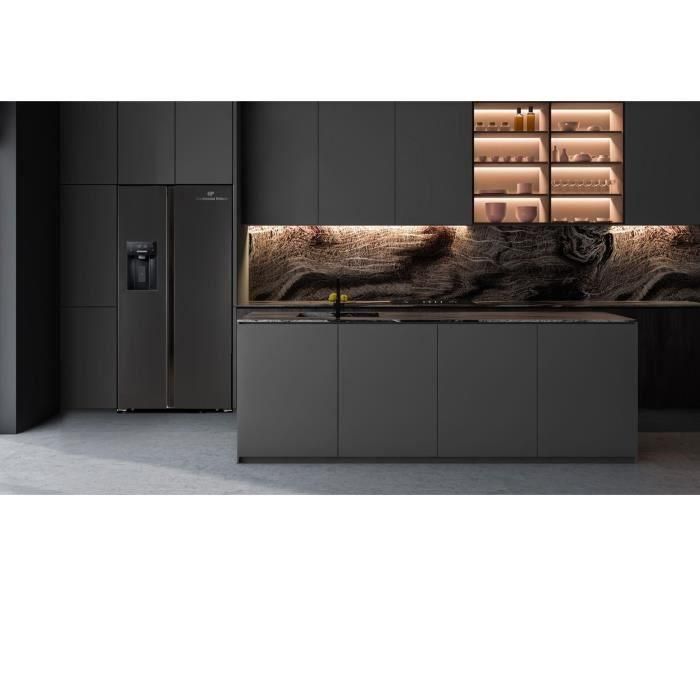 Frigorífico americano 556L - Total No Frost - dispensador de agua y hielo - Clase E - motor inversor - negro 5 Frigorífico americano 556L - Total No Frost - dispensador de agua y hielo - Clase E - motor inversor - negro 5
