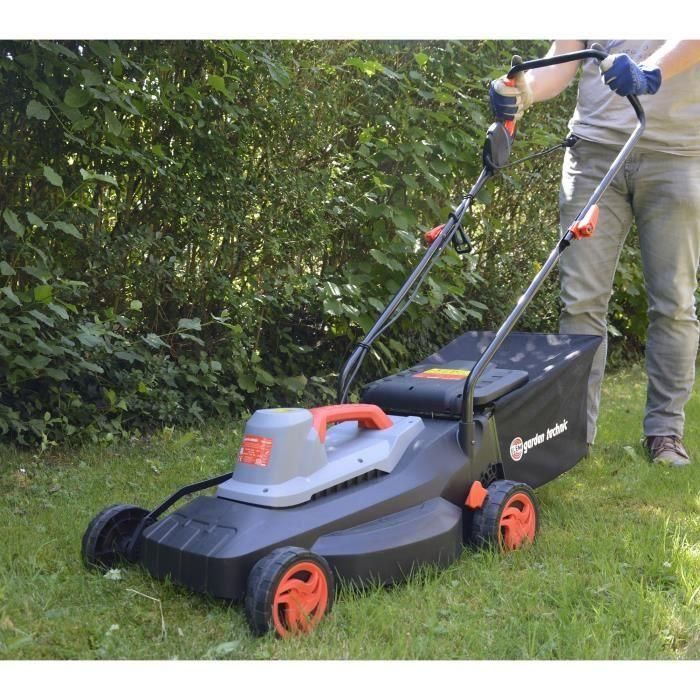 Elem Garden Technic Cortacésped Eléctrico 1800W, 40cm Ancho Corte, Recogedor 40L, Altura de Corte 25-75mm 2