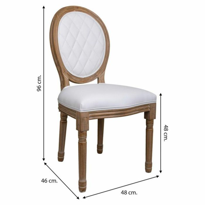 Silla de Comedor Alexandra House Living Blanco 46 x 96 x 48 cm 4