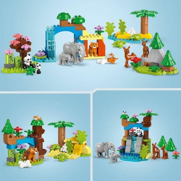 Lego DUPLO 10446 Familias de animales salvajes 3 en 1 - Juegos de aprendizaje temprano con animales 4