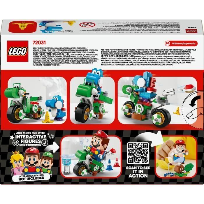 Lego Super Mario Juego de Construcción Moto de Yoshi: Réplica Mario Kart. Set para construir figuras y vehículos, +7 años. 5