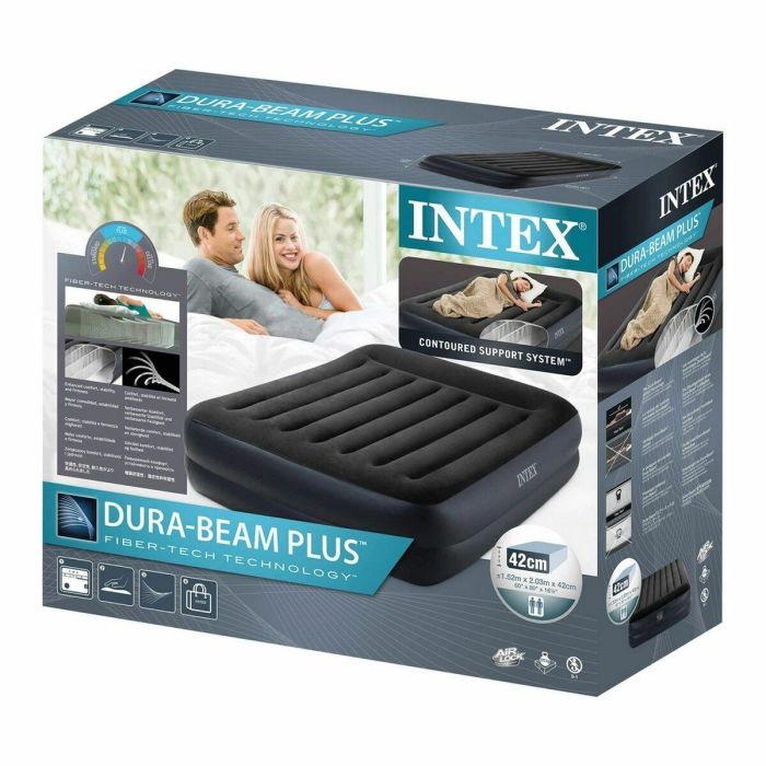 Cama Hinchable Intex Beam Basic Queen 152 x 42 x 203 cm 1 Cama Hinchable Intex Beam Basic Queen 152 x 42 x 203 cm 1