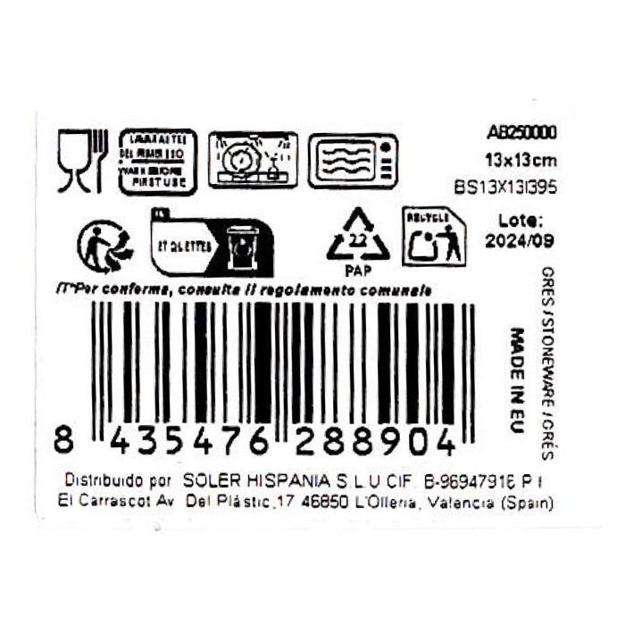 La Mediterranea Bol Albus Elite Brillo 13 x 13 cm (28 Unidades)