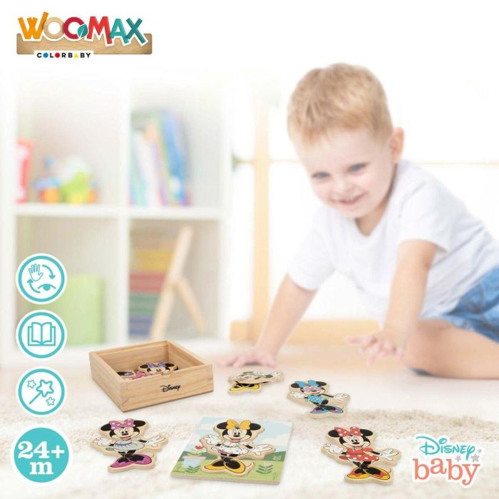Puzzle Infantil de Madera Disney + 2 Años 19 piezas (12 Unidades) 3 Puzzle Infantil de Madera Disney + 2 Años 19 piezas (12 Unidades) 3