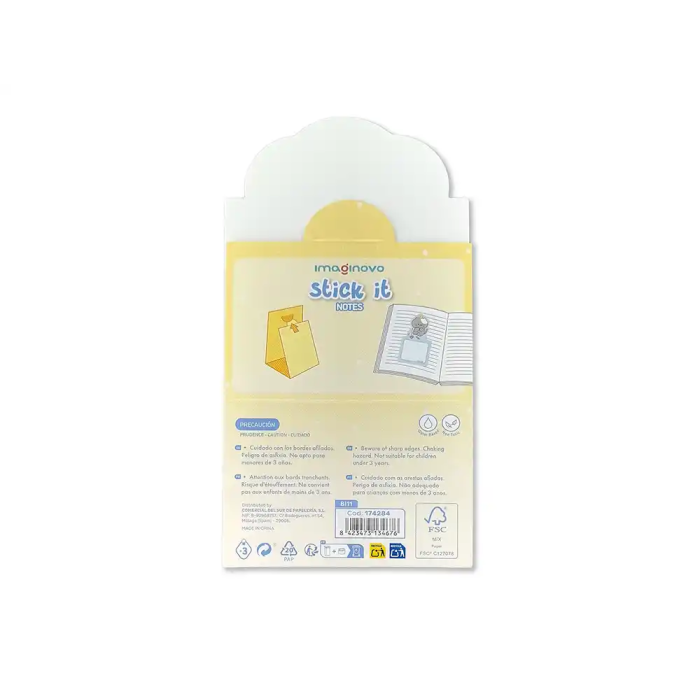 Imaginovo Bloc notas adhesivas 20 hojas gato azul 60x125 mm 2